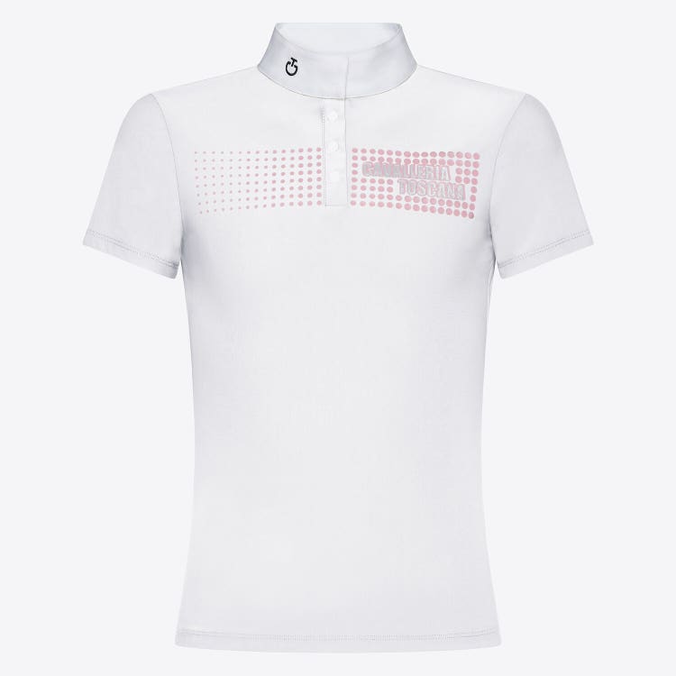 Cavalleria Toscana Girl's Competition Shirt in Technical Jersey with Buttons