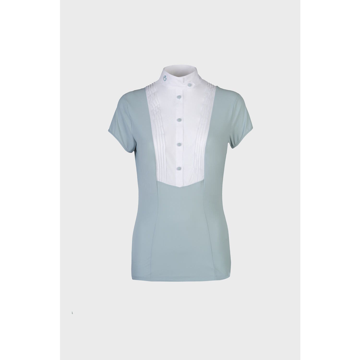 Cavalleria Toscana Women's short-sleeved competition shirt LIGHT BLUE-1