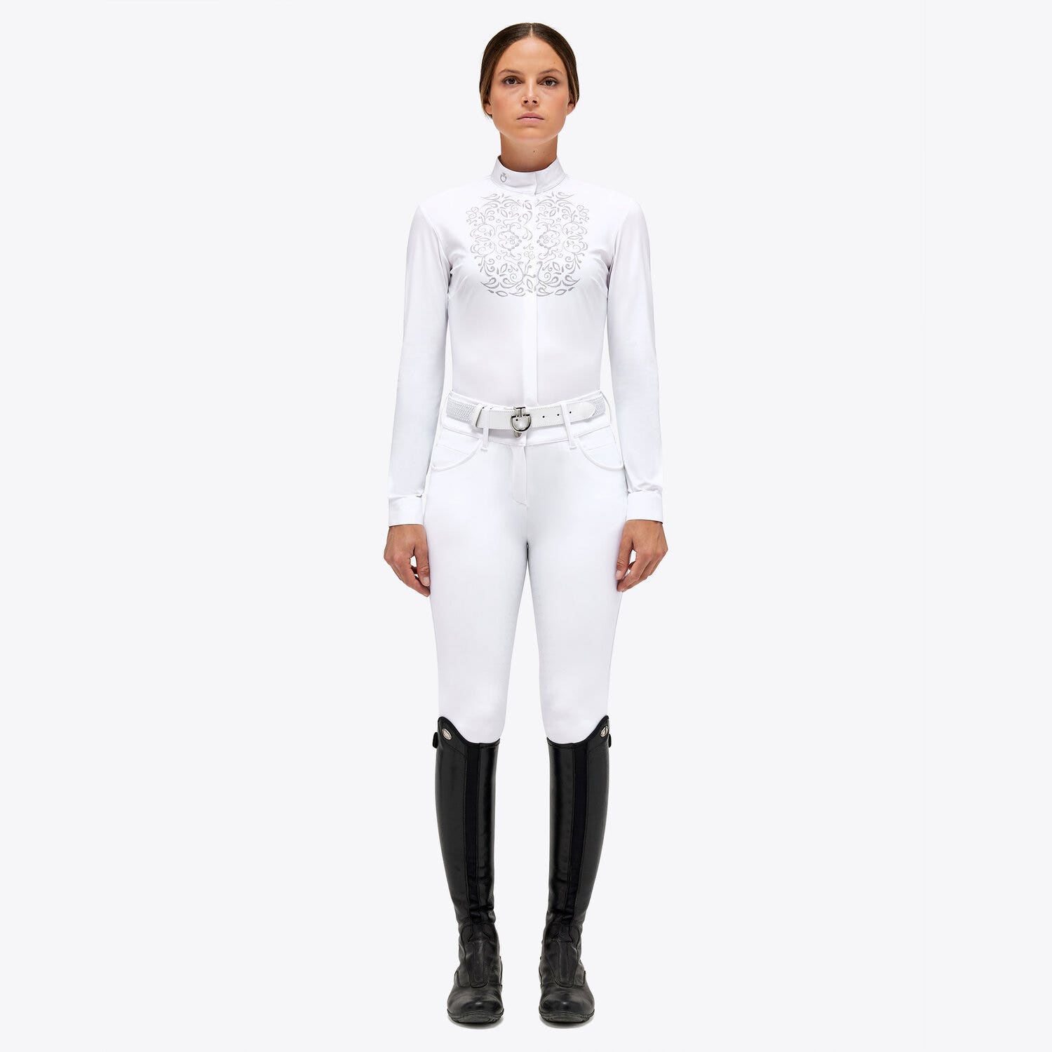 Cavalleria Toscana Women's Jersey Competition Shirt WHITE-1