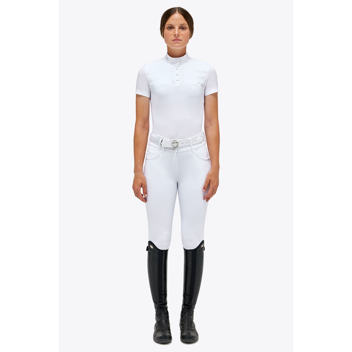 Cavalleria Toscana Women's Jersey Competition Shirt WHITE-1