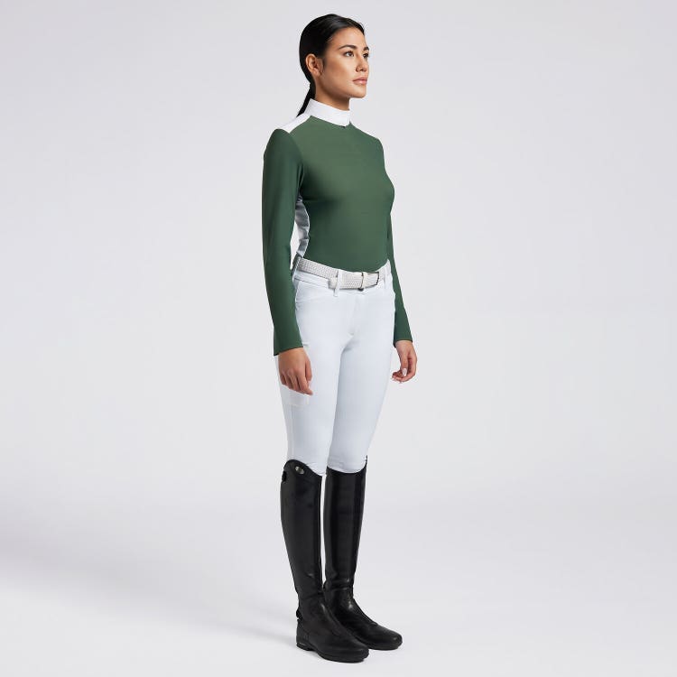 Cavalleria Toscana Women's Competition Shirt in Technical Jersey with Buttons