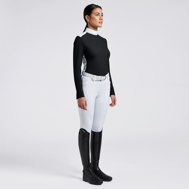 Cavalleria Toscana Women's Competition Shirt in Technical Jersey with Buttons