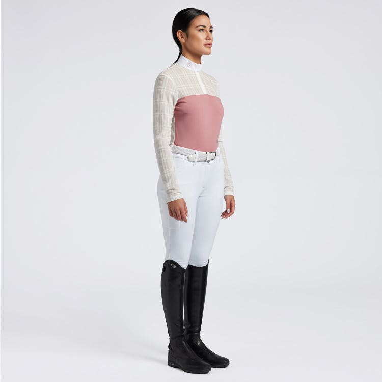 Cavalleria Toscana Women's Competition Shirt in Technical Jersey with zip