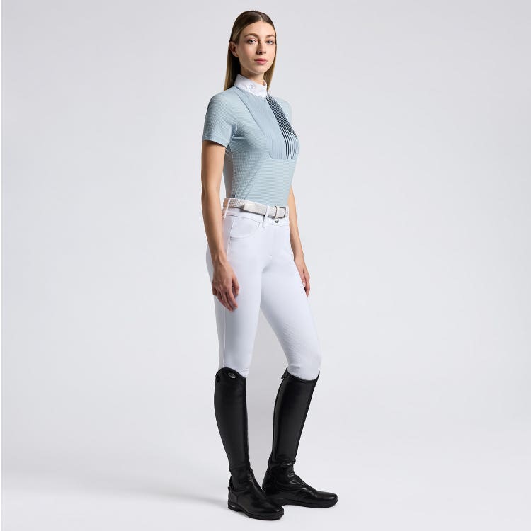 Cavalleria Toscana Women's Competition shirt in technical jersey with buttons
