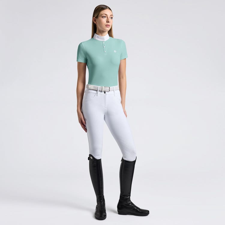 Cavalleria Toscana Women's Competition shirt in technical jersey with buttons