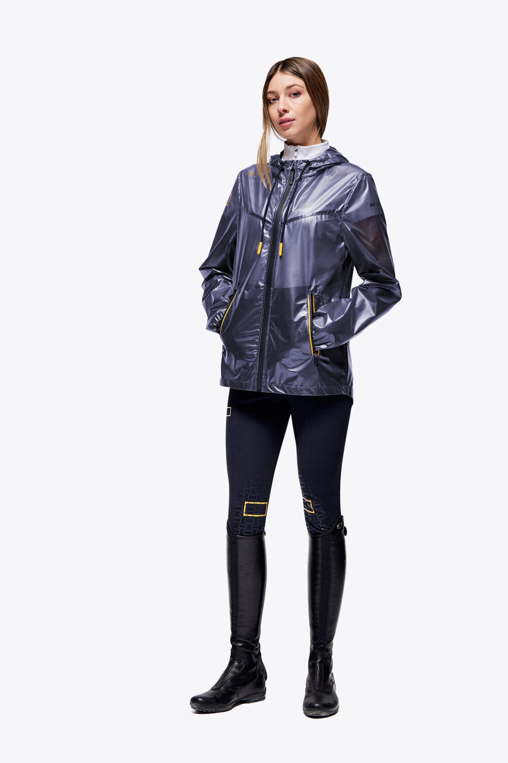 Rider's Gene RG Waterproof Nylon Hooded Jacket NAVY-1