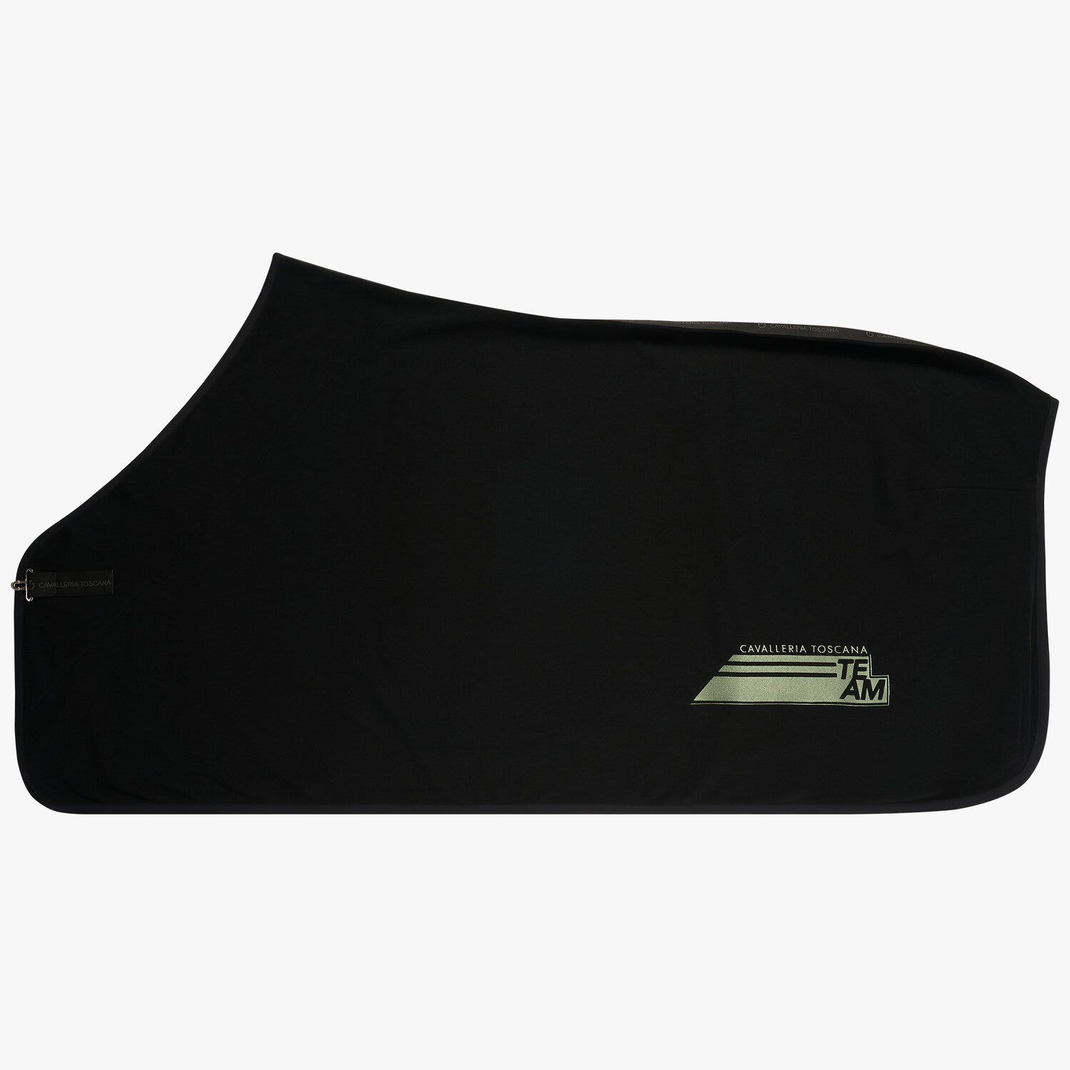 Cavalleria Toscana Fleece blanket BLACK/FOLIAGE GREEN-1