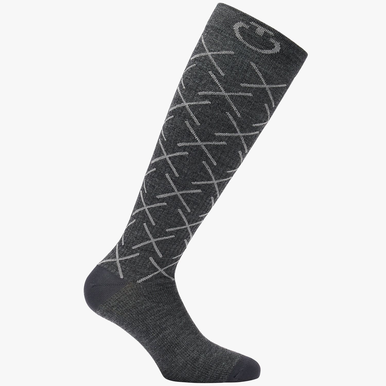 Cavalleria Toscana Wool socks with a logo GREY-1