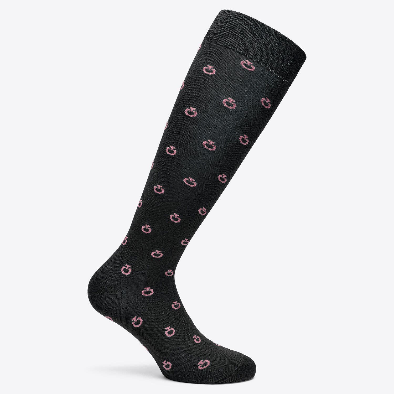 Cavalleria Toscana Cavalleria Toscana Mini CT Jacquard Logo Socks BLACK/GRAPE SHAKE-1