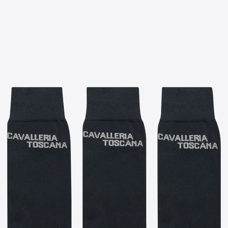 Cavalleria Toscana Jacquard Logo 3-Pack Socks