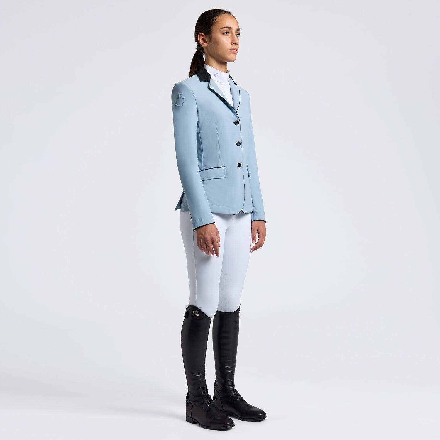 Cavalleria Toscana Cavalleria Toscana Girl's Competition Jacket BLUE FOG-1