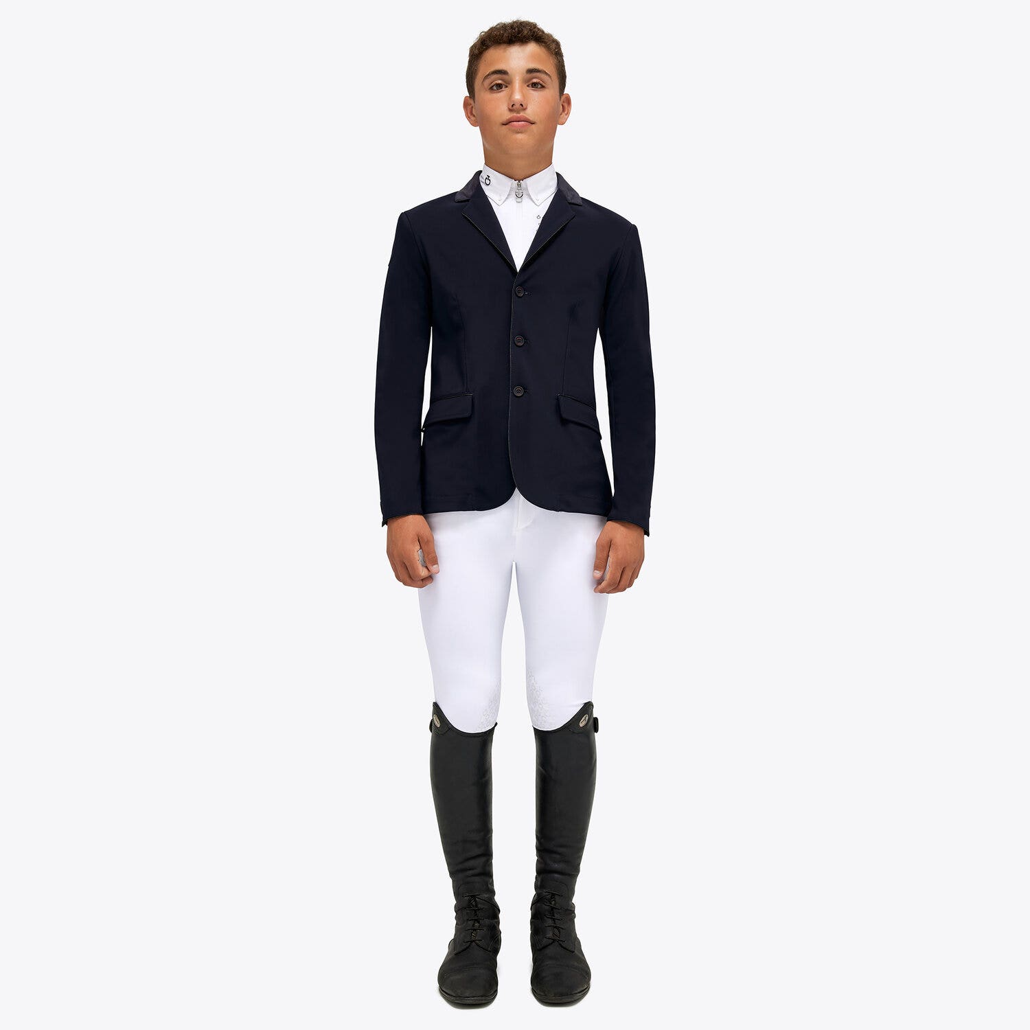 Cavalleria Toscana Boy's competition riding jacket. NAVY-1