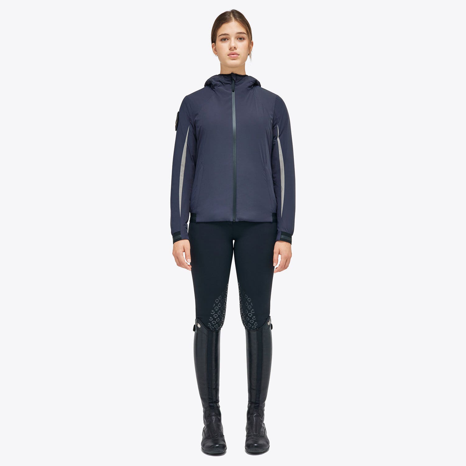 Cavalleria Toscana Women's jacket in stretch nylon NAVY-1