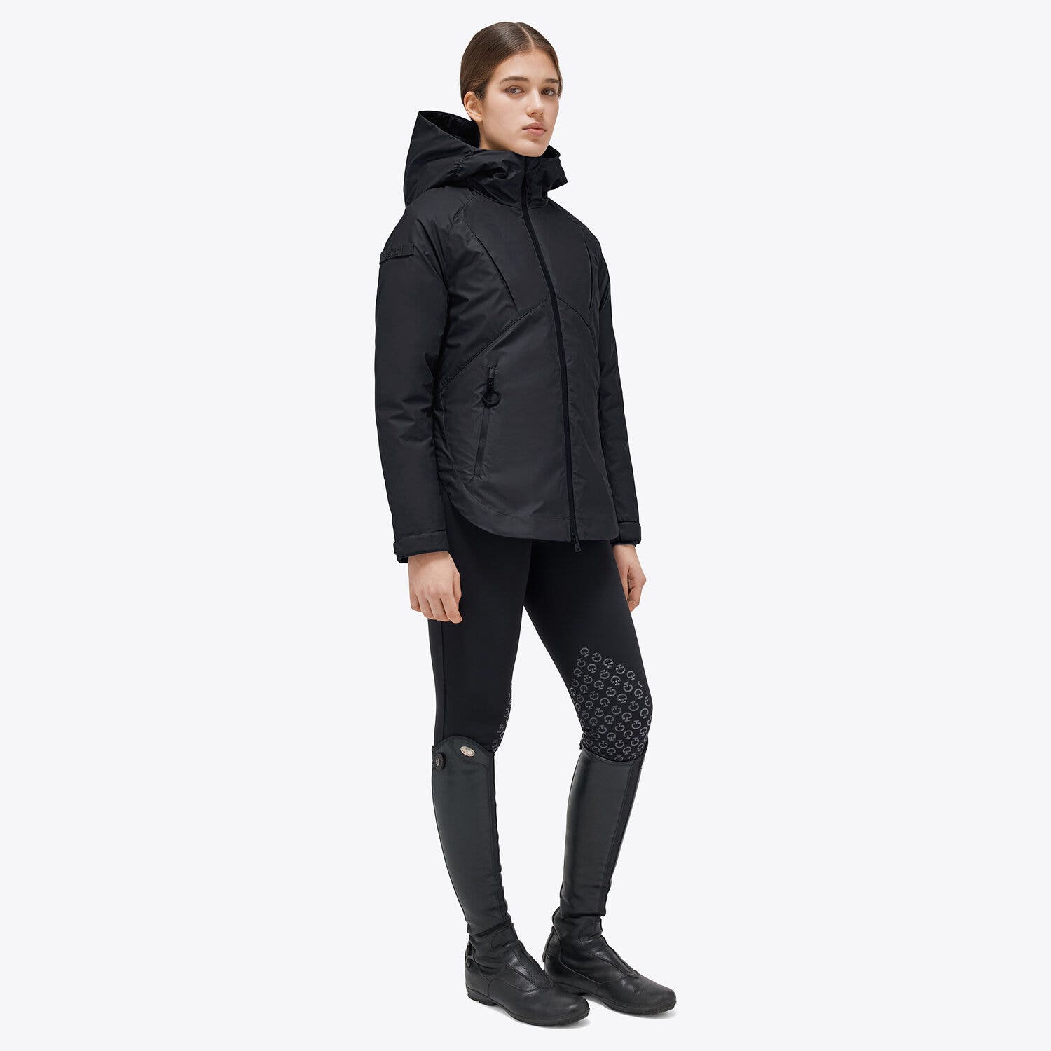 Cavalleria Toscana Women's parka with down jacket BLACK-1