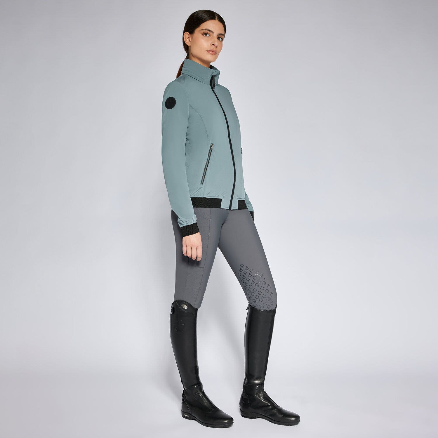 Cavalleria Toscana Women's lightweight windproof jacket PETROLEUM-1