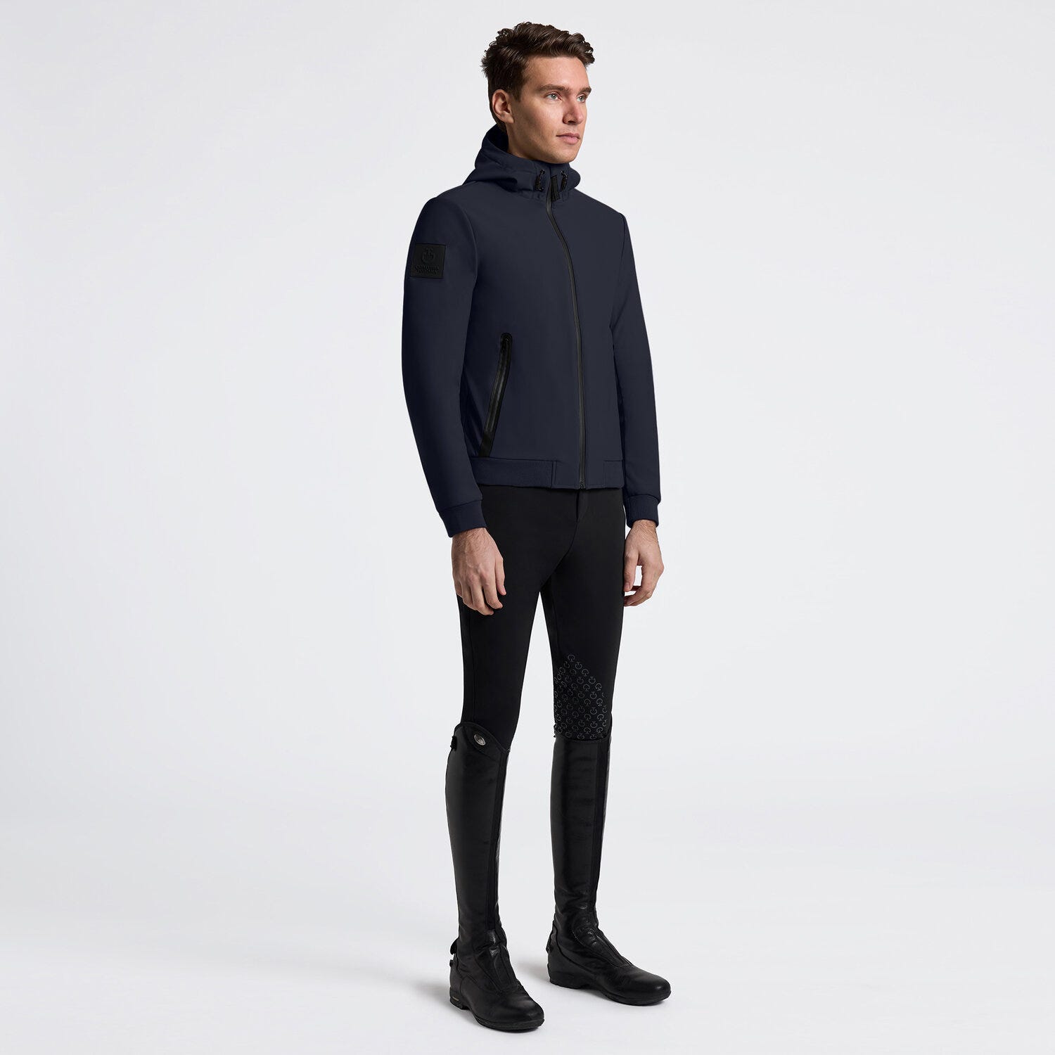 Cavalleria Toscana Men’s Thermal Softshell Jacket with Hood