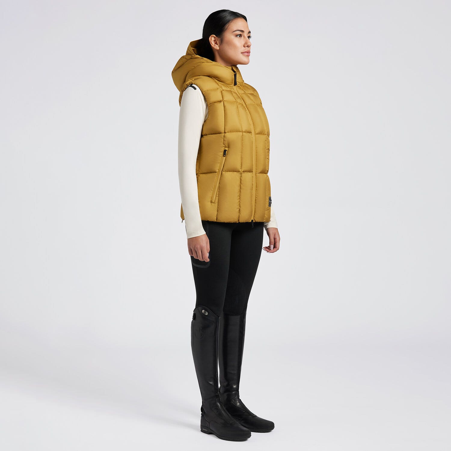 Cavalleria Toscana Cavalleria Toscana Women's Down Vest GOLDEN OCHRE-1