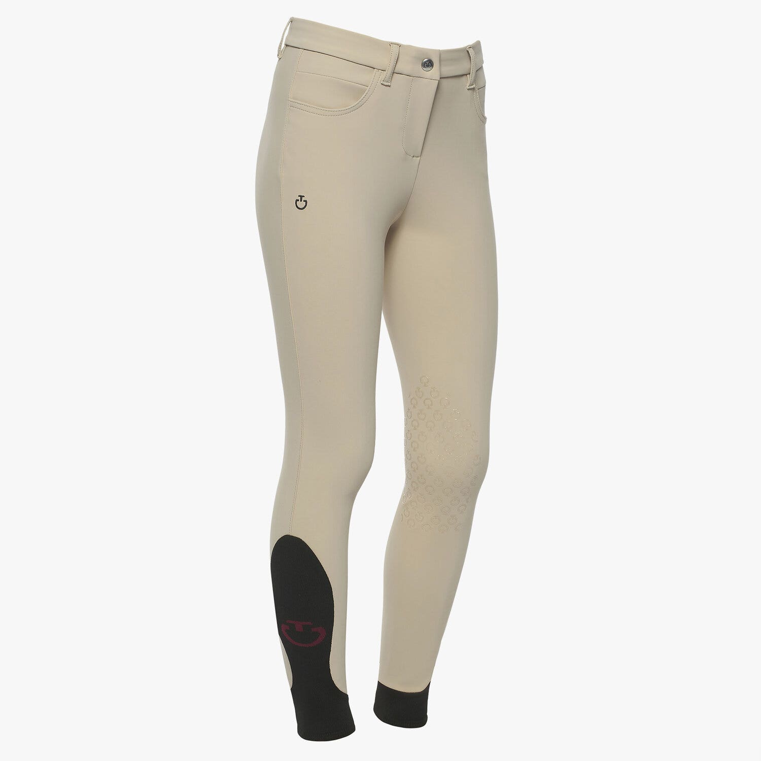 Cavalleria Toscana Girl's knee grip riding breeches. BEIGE-1