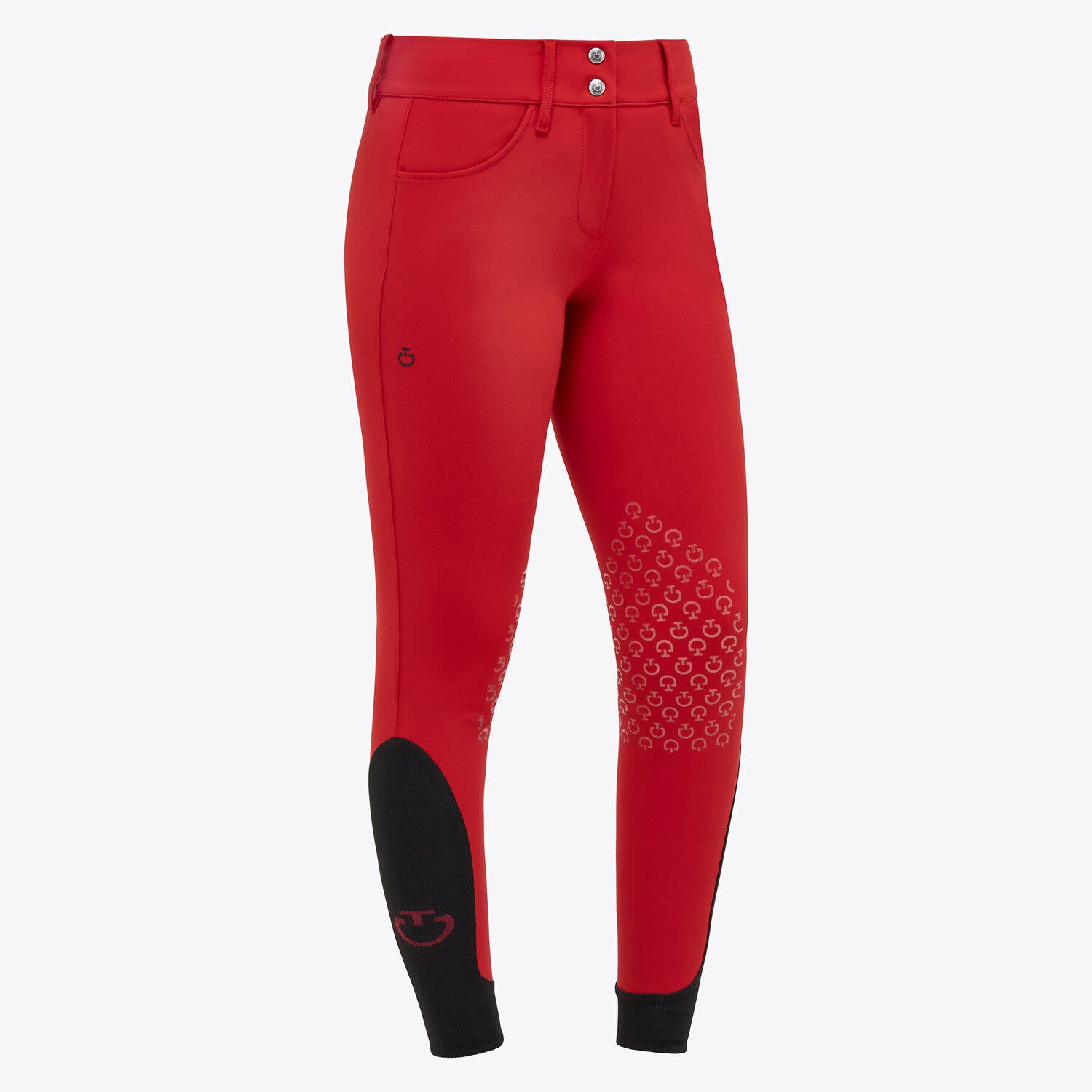 Cavalleria Toscana Women's high rise jumping breeches RED-1