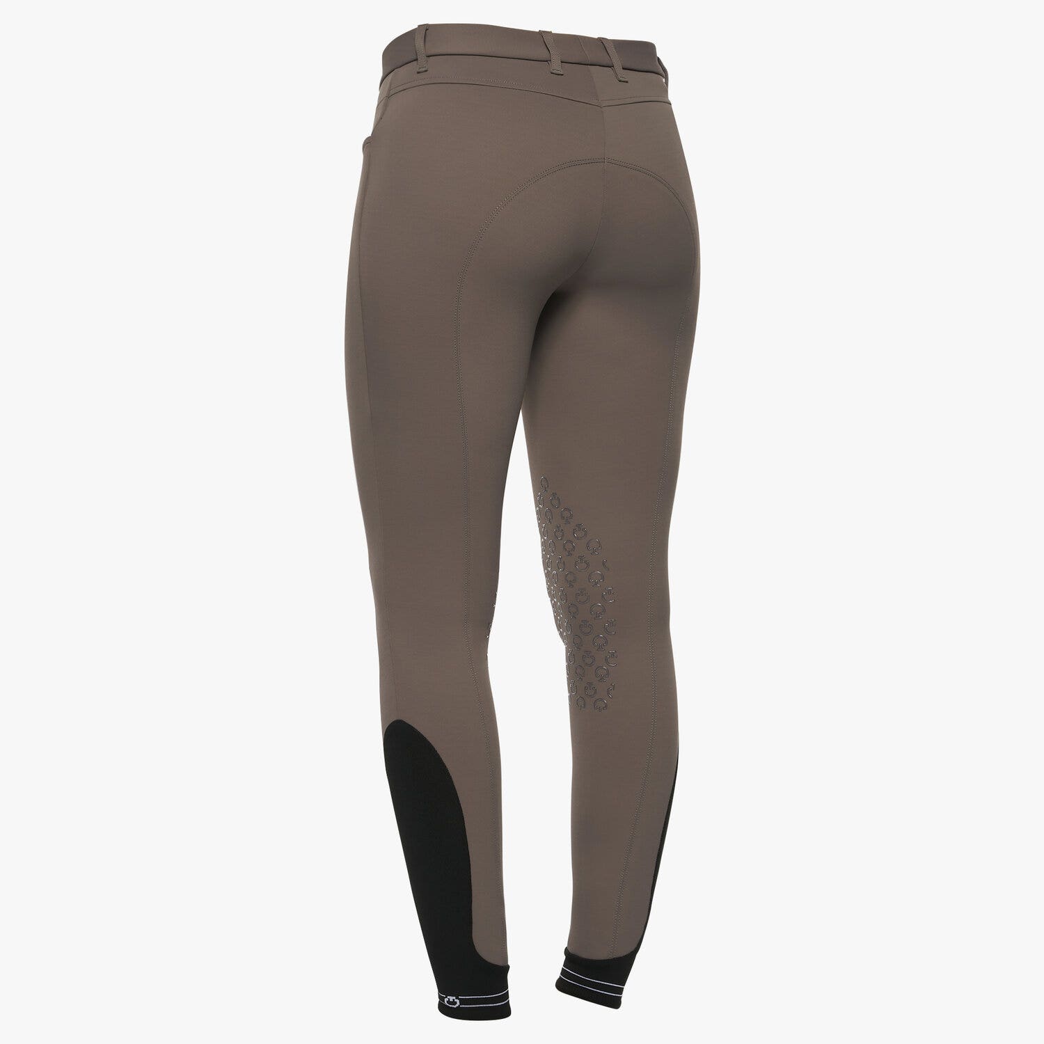 Cavalleria Toscana Women`s knee grip breeches with perforated logo tape TORTORA-3