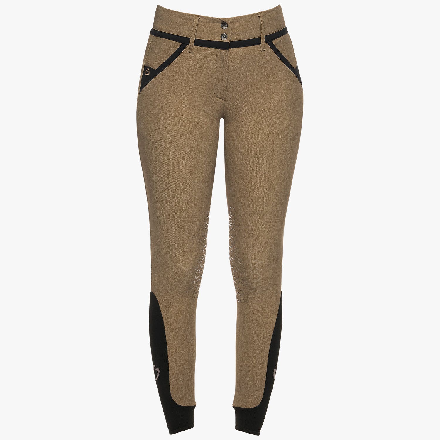 Cavalleria Toscana Contrasting piping riding breeches BEIGE FANTASY-1