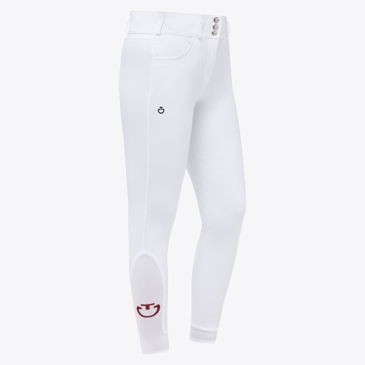 Cavalleria Toscana Women`s high waist dressage breeches WHITE-1