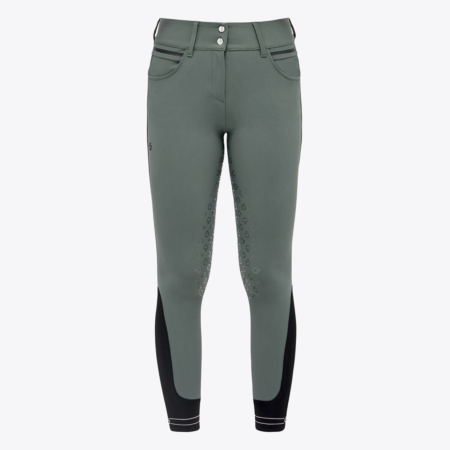 Cavalleria Toscana Women’s four-way stretch performance breeches FOLIAGE GREEN-1