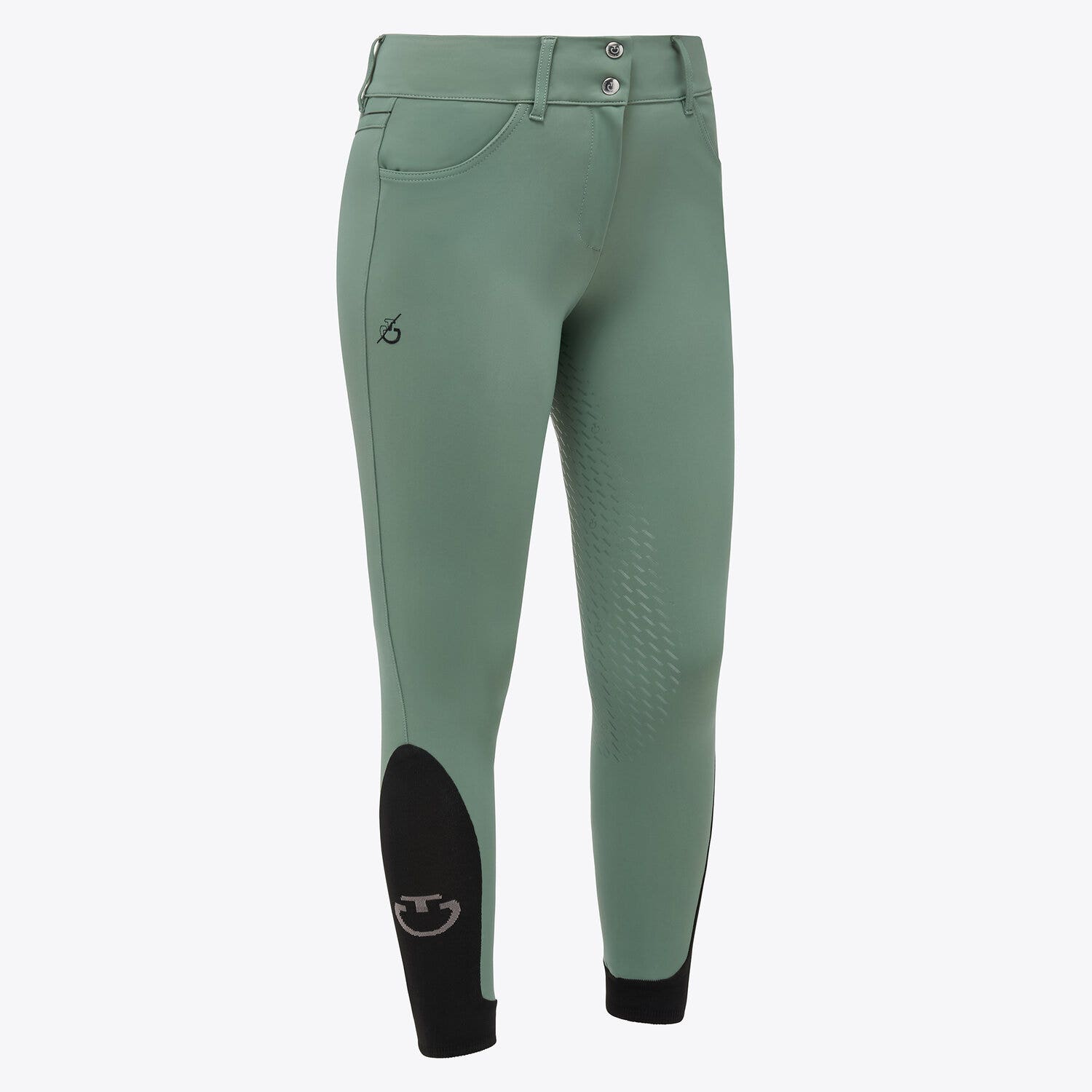 Cavalleria Toscana Women’s high-rise breeches EMERALD GREY-1