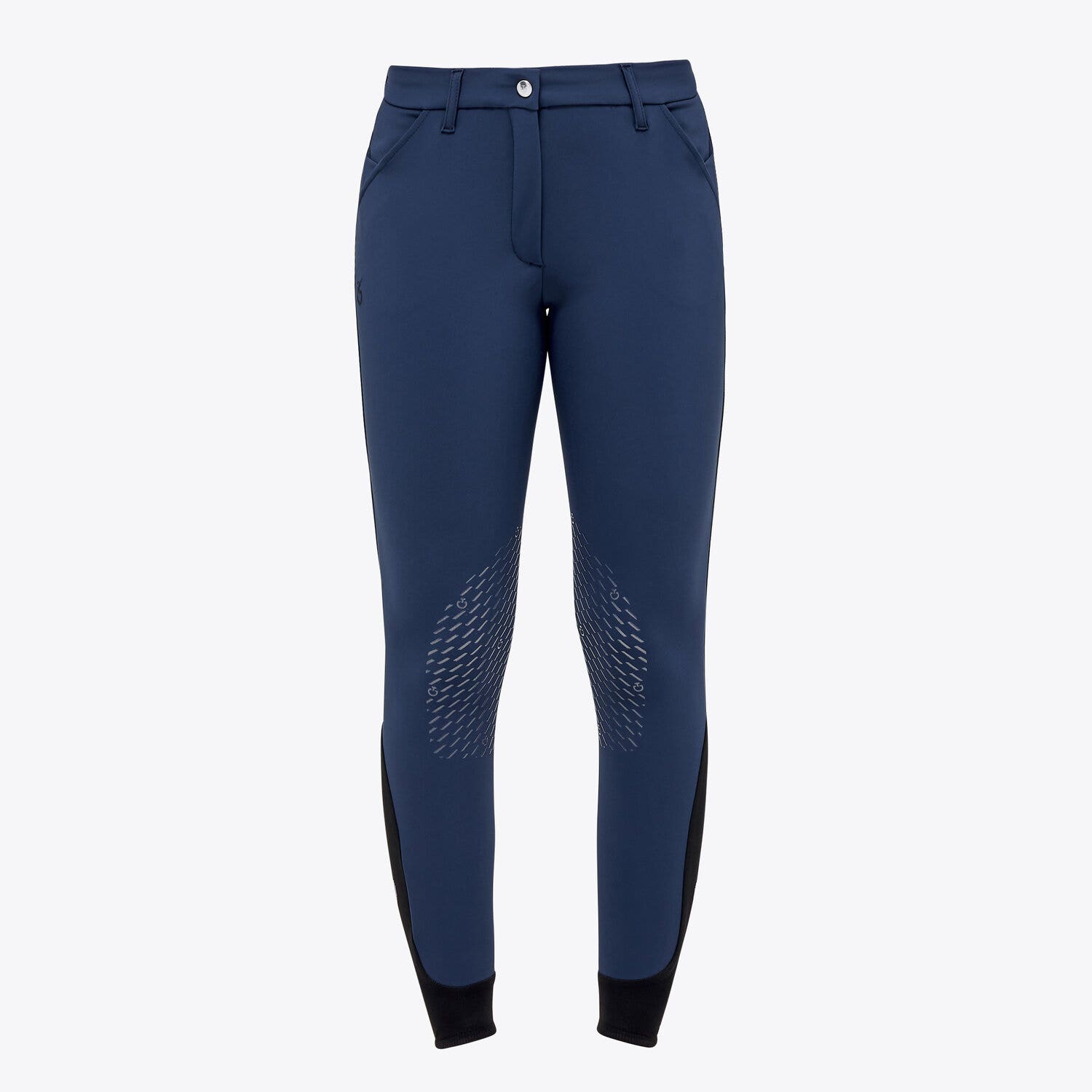 Cavalleria Toscana Women’s breeches with silicone grip OCEAN BLUE-1