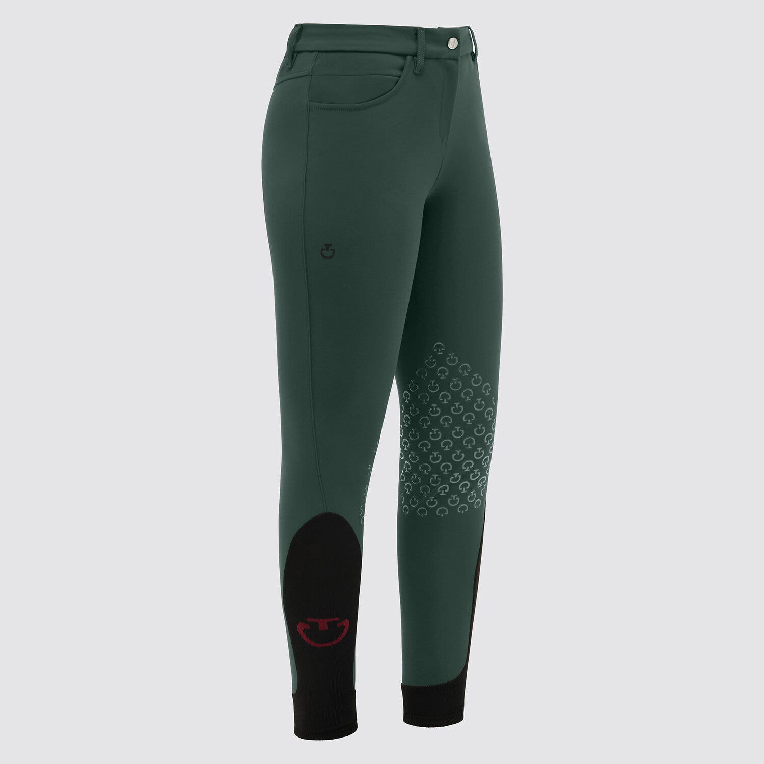 Cavalleria Toscana Cavalleria Toscana Women's knee grip riding breeches JUNGLE GREEN-1