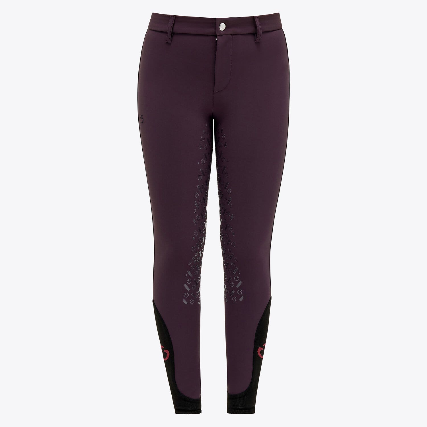 Cavalleria Toscana Kid's full grip dressage breeches DARK PURPLE-1