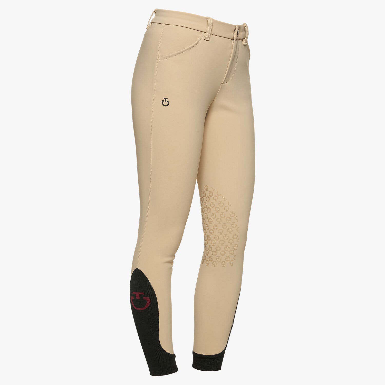 Cavalleria Toscana Kid's CT Logo Grip Breeches BEIGE-1