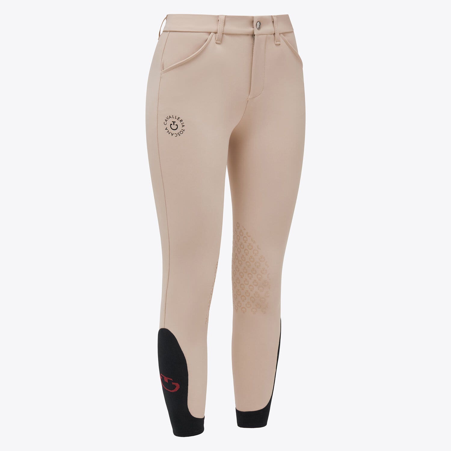 Cavalleria Toscana Unisex Young Riders knee grip jumping breeches BEIGE-1