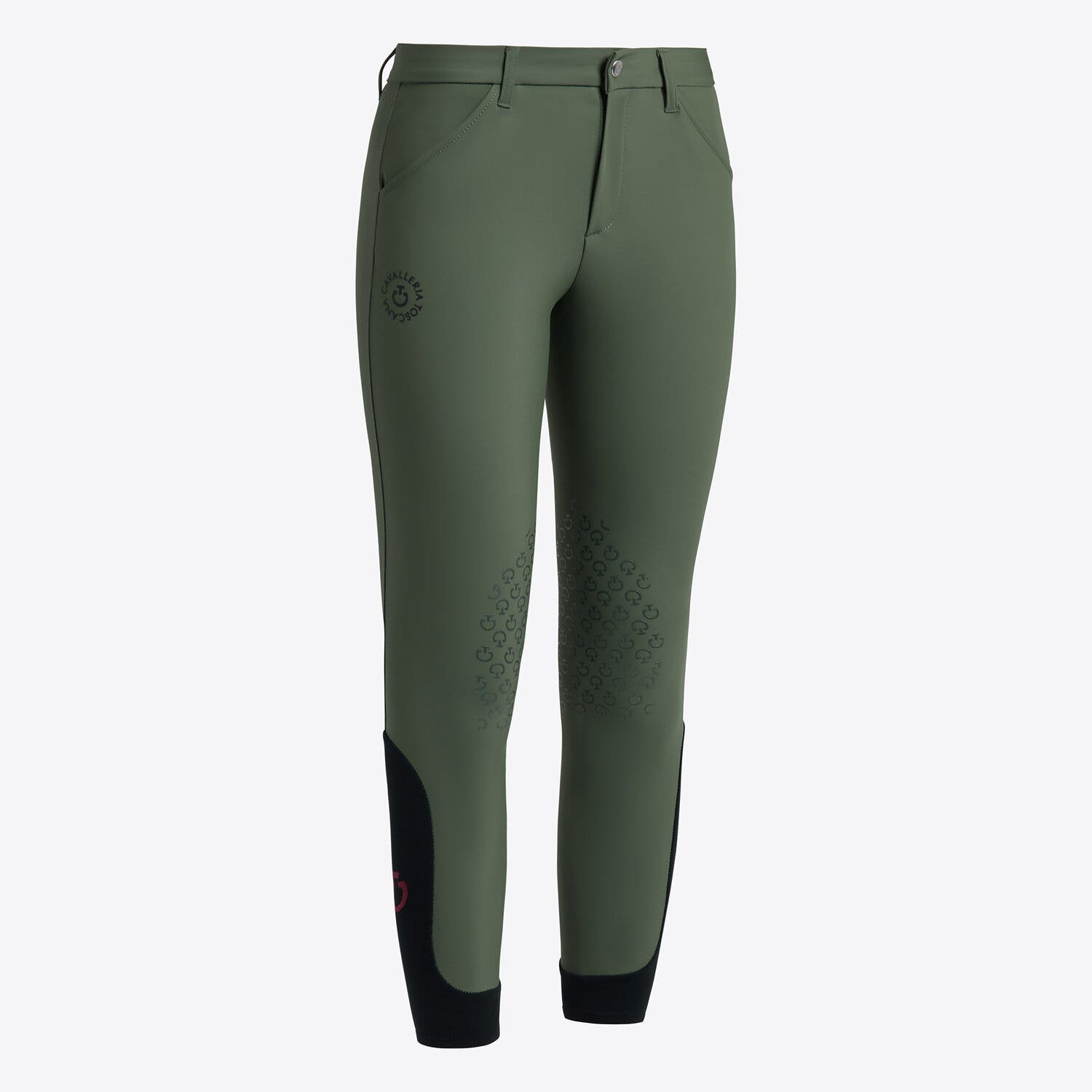 Cavalleria Toscana Cavalleria Toscana Unisex Young rider's knee grip jumping breeches FOREST GREEN-1