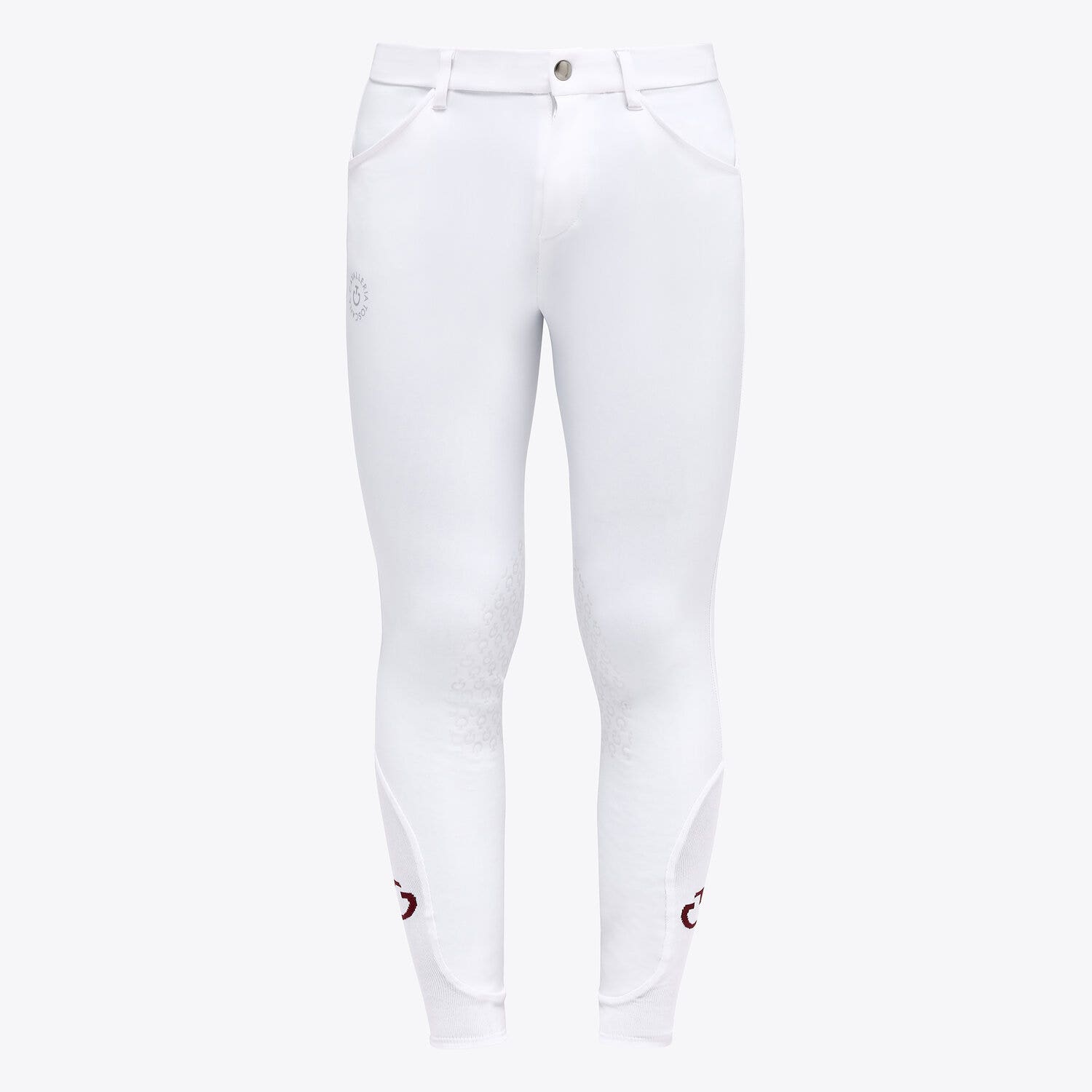 Cavalleria Toscana Unisex four-way stretch trousers WHITE-1