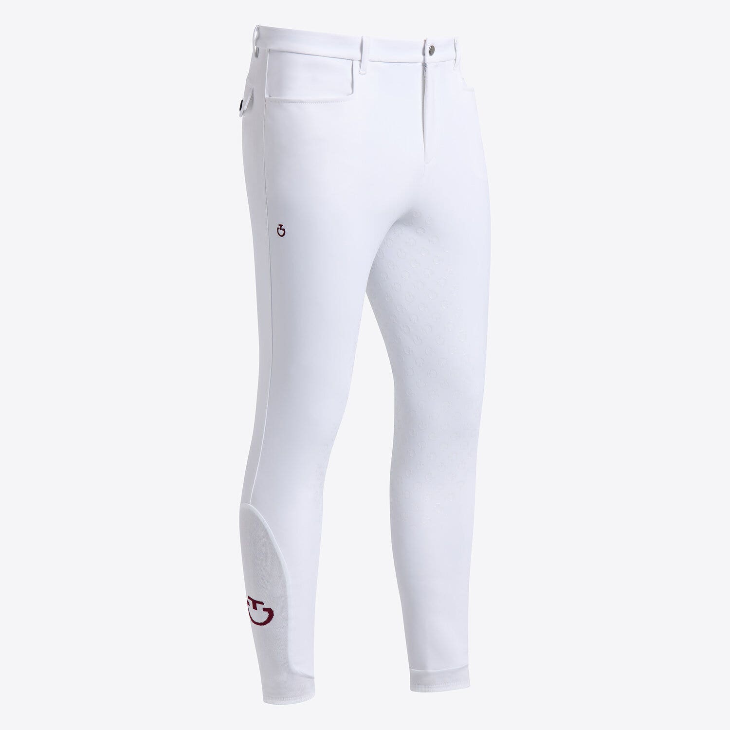 Cavalleria Toscana Men`s full grip dressage breeches WHITE-1