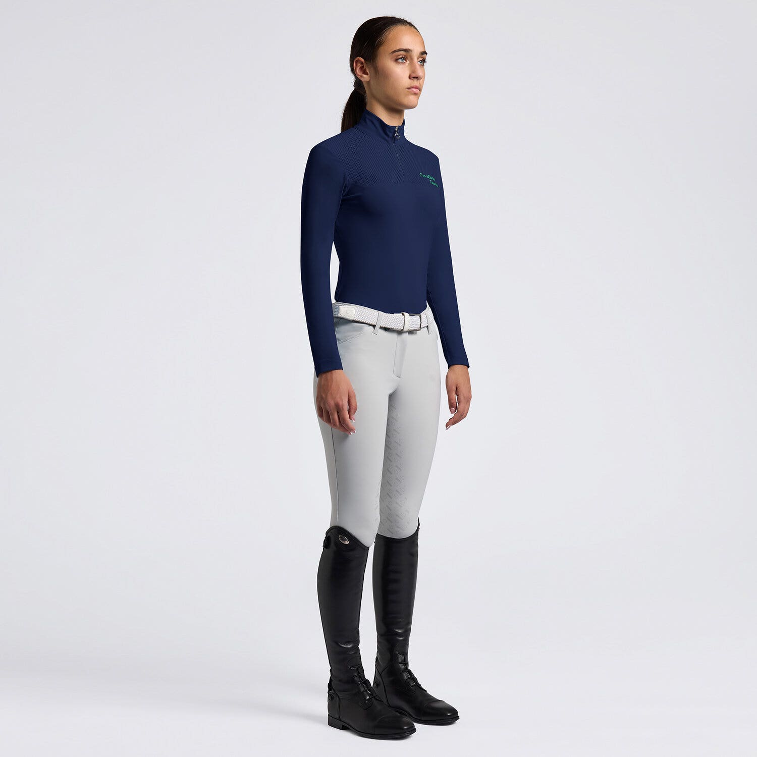 Cavalleria Toscana Cavalleria Toscana Girls' Training Jersey Polo ROYAL BLUE-1