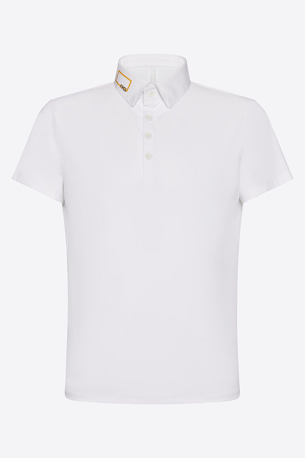 Rider's Gene Rider's Gene Short Sleeve Competition Polo for Boys with Embroidered Logo WHITE-1