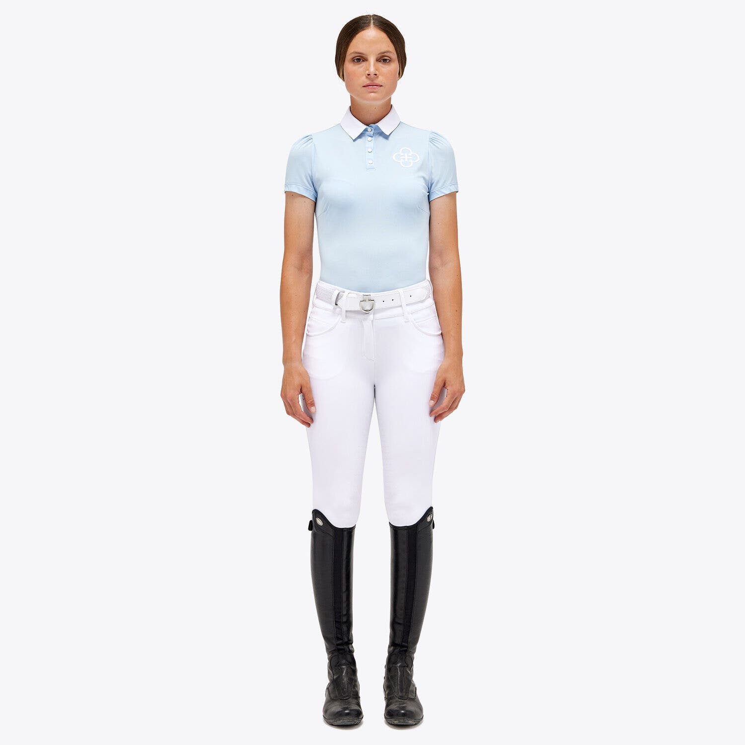 Cavalleria Toscana Lightweight Training Polo POWDER BLUE-1
