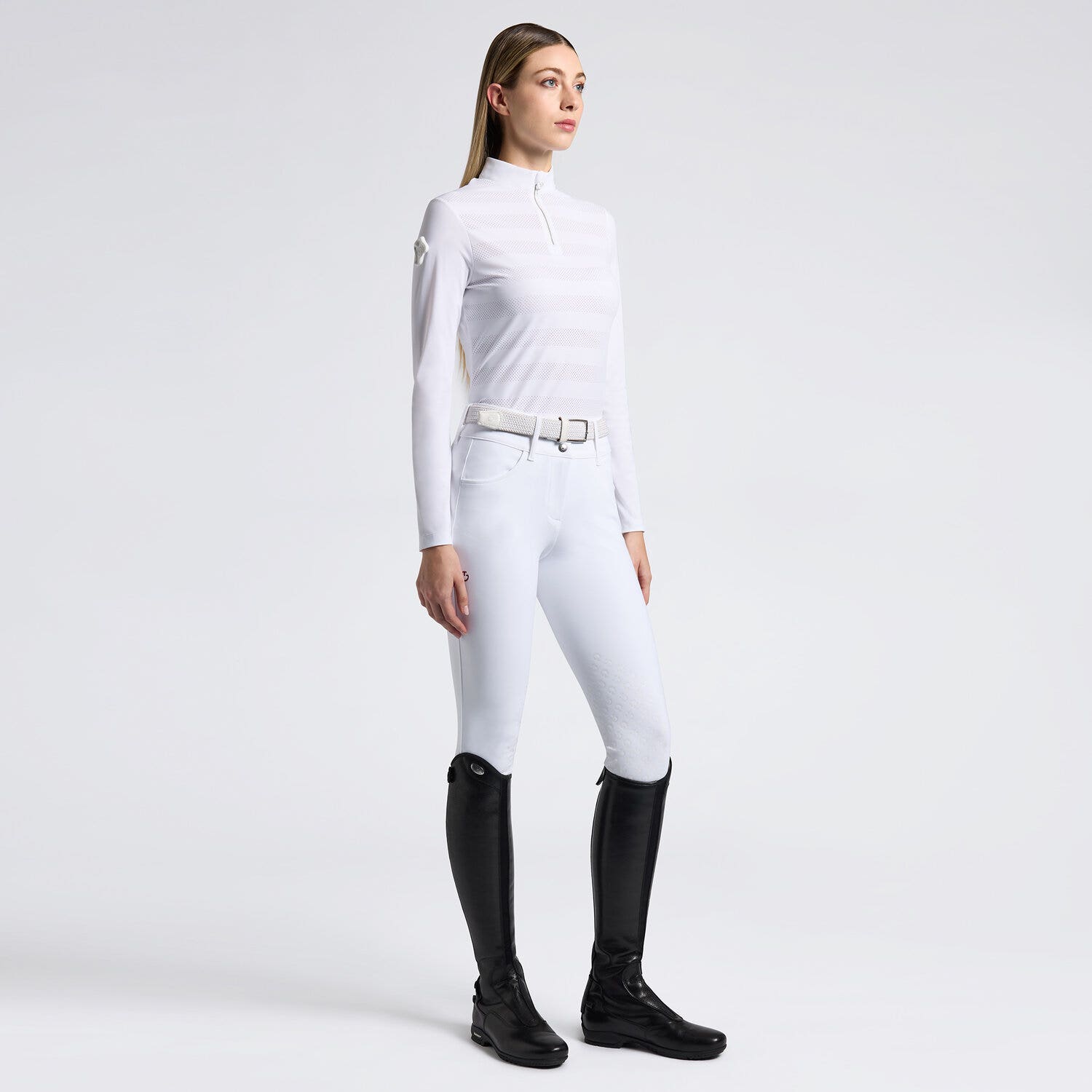 Cavalleria Toscana Cavalleria Toscana Women's Technical Training Polo WHITE-1