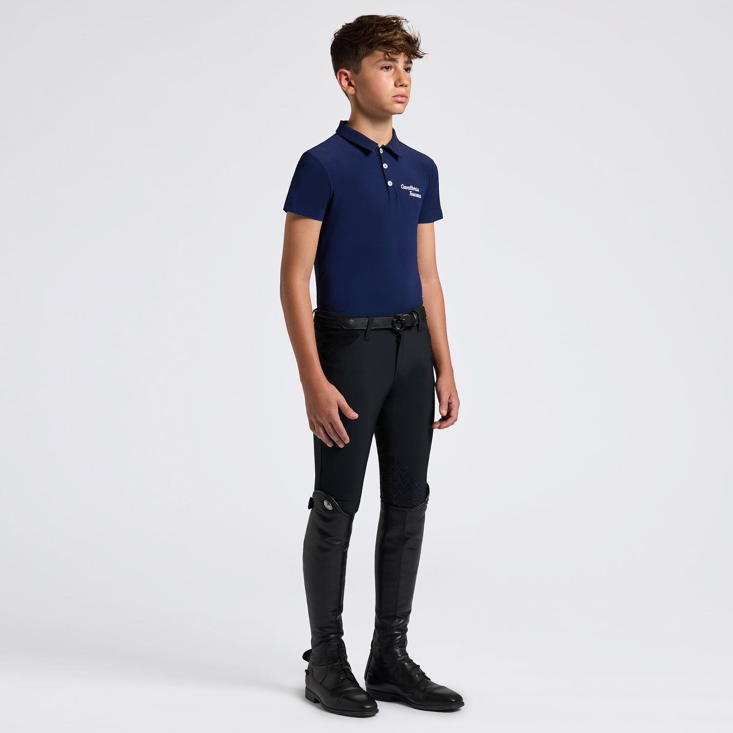 Cavalleria Toscana Cavalleria Toscana boy's Short-Sleeve Training Jersey Polo ROYAL BLUE-1