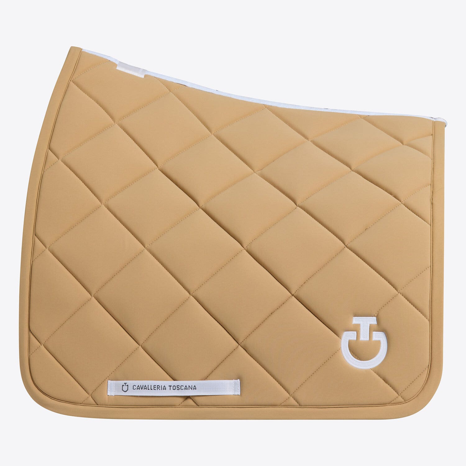 Cavalleria Toscana Cavalleria Toscana Dressage Saddle Pad with Diamond quilting TAN-1