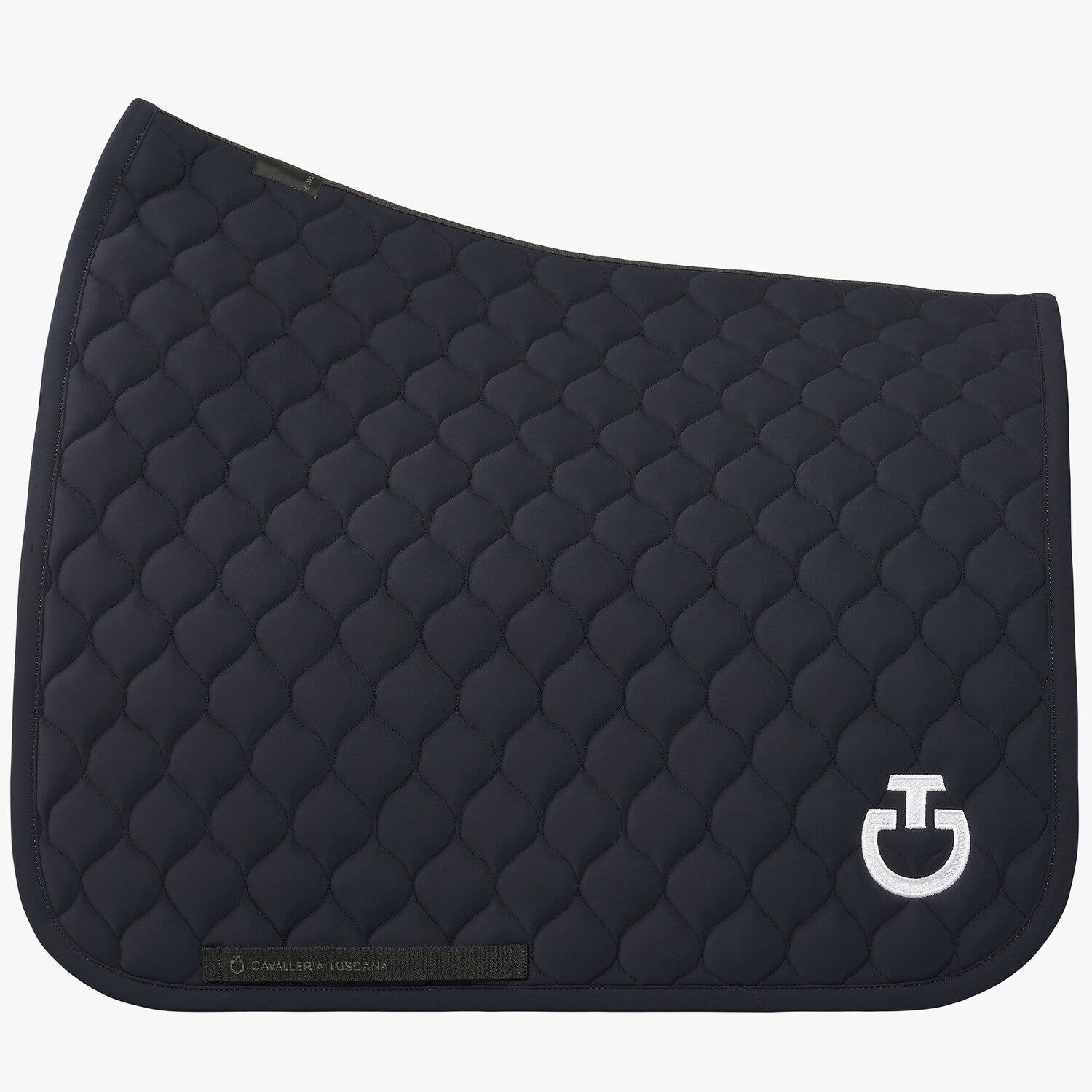 Cavalleria Toscana Circular-quilted dressage saddle pad DARK BLUE/DARK BLUE-1