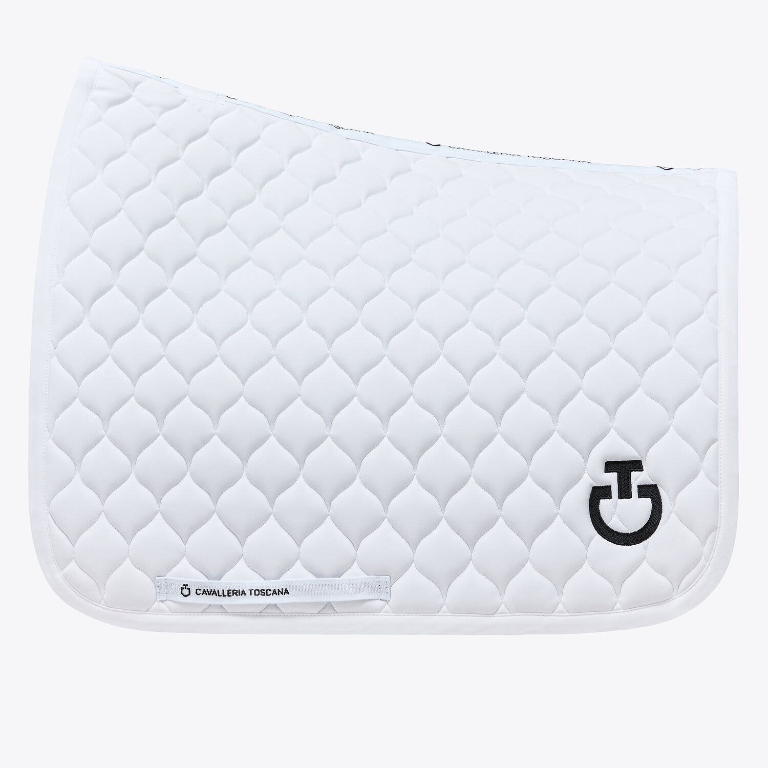 Cavalleria Toscana Cavalleria Toscana Dressage Saddle Pad with Circular Quilting WHITE-1