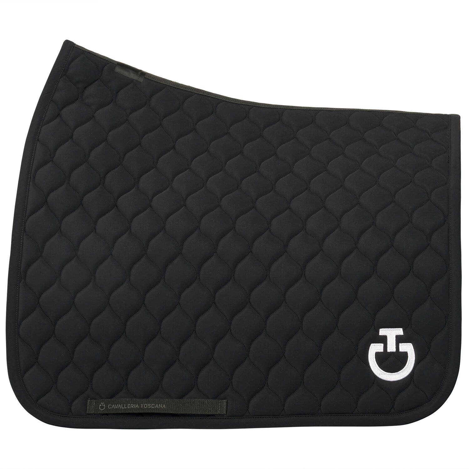 Cavalleria Toscana Cavalleria Toscana Dressage Saddle Pad with Circular Quilting BLACK-1