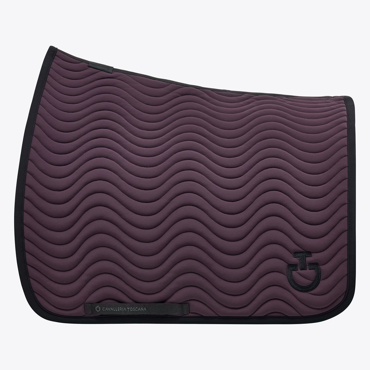 Cavalleria Toscana Quilted cotton dressage saddle pad DARK PURPLE-1