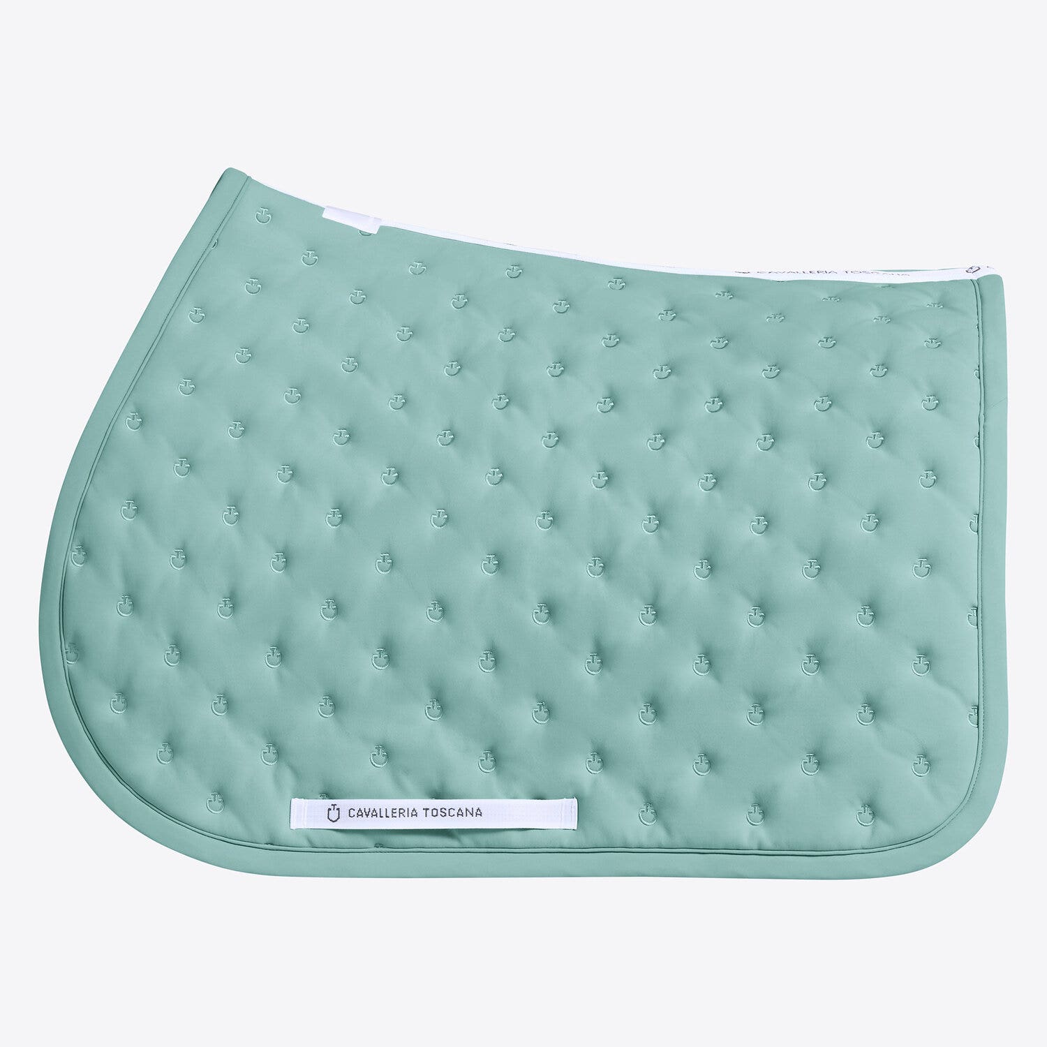 Cavalleria Toscana Cavalleria Toscana Jumping Saddle Pad with Quilted Design and Micro Logo LIGHT TEAL GREEN-1