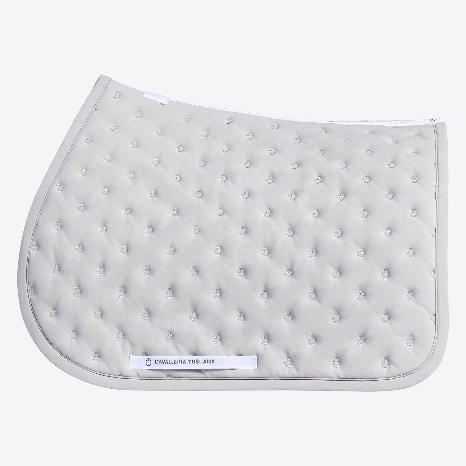 Cavalleria Toscana Cavalleria Toscana Jumping Saddle Pad with Quilted Design and Micro Logo LIGHT GREY-1