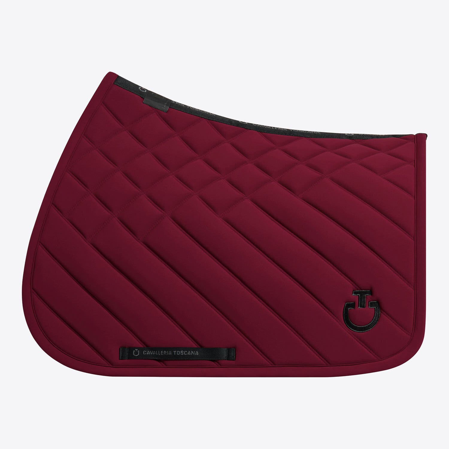 Cavalleria Toscana Cavalleria Toscana Jumping Saddle Pad with Diamond and Line Quilting BORDEAUX-1