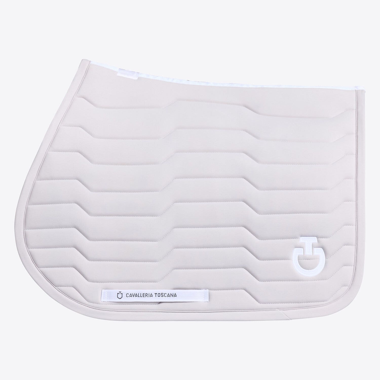 Cavalleria Toscana Cavalleria Toscana Jumping Saddle Pad Revolution with Technical Quilting LIGHT GREY-1